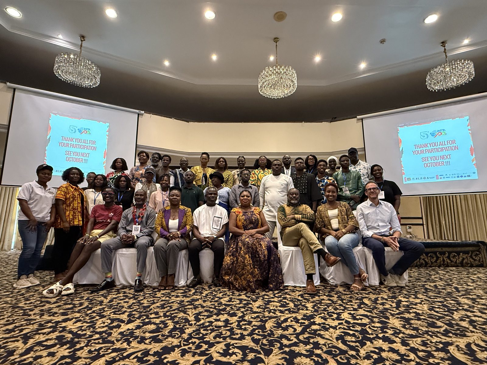 Frédéric Kauffmann with participants at a professional gathering in Africa
